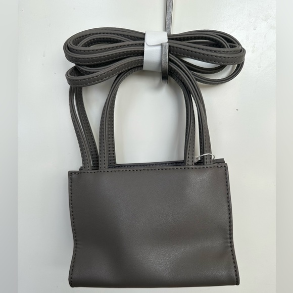 SOLD Authentic Telfar Vegan Leather Small Grey Shopping Bag - Picture 2 of 9
